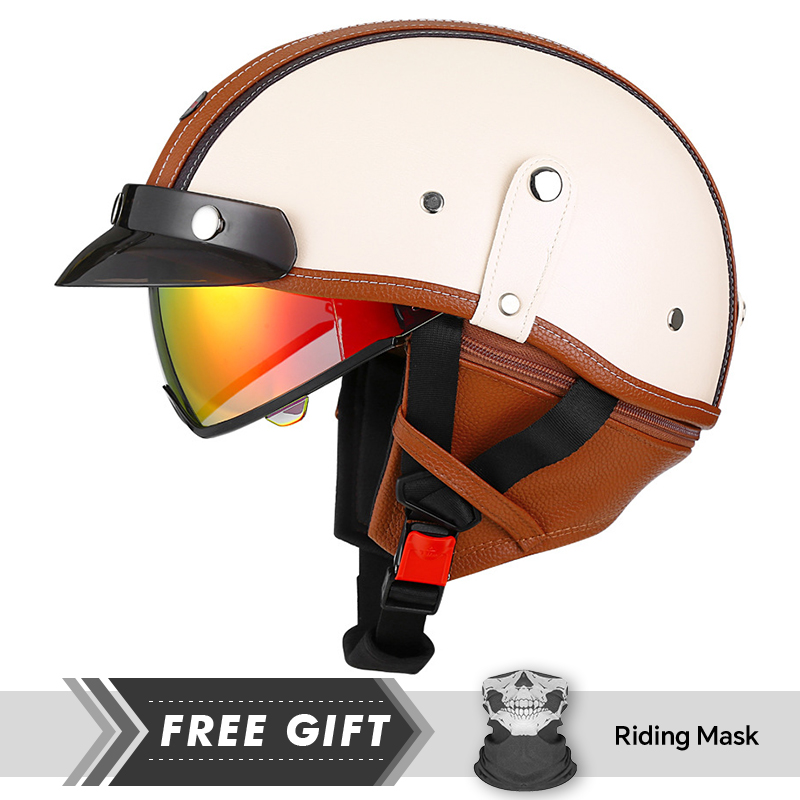 Motorcycle Gear In Store - الوافدين الجدد الجلود الرجعية نصف الوجه