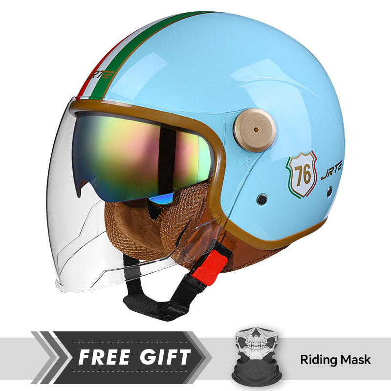 Motorcycle Gear In Store - الوافدين الجدد الكلاسيكية الأزرق مفتوح الوجه