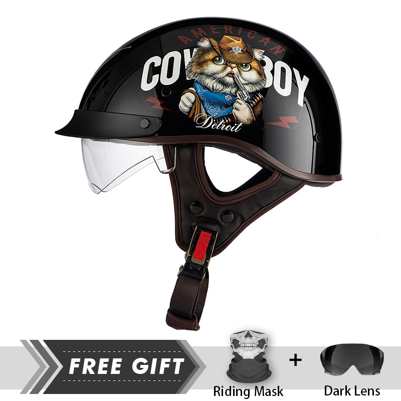 Motorcycle Gear In Store - خوذة نصف وجه للدراجات النارية ،