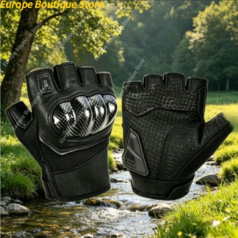Motorcycle Gear Gloves - قفازات دراجات نارية نصف إصبع من