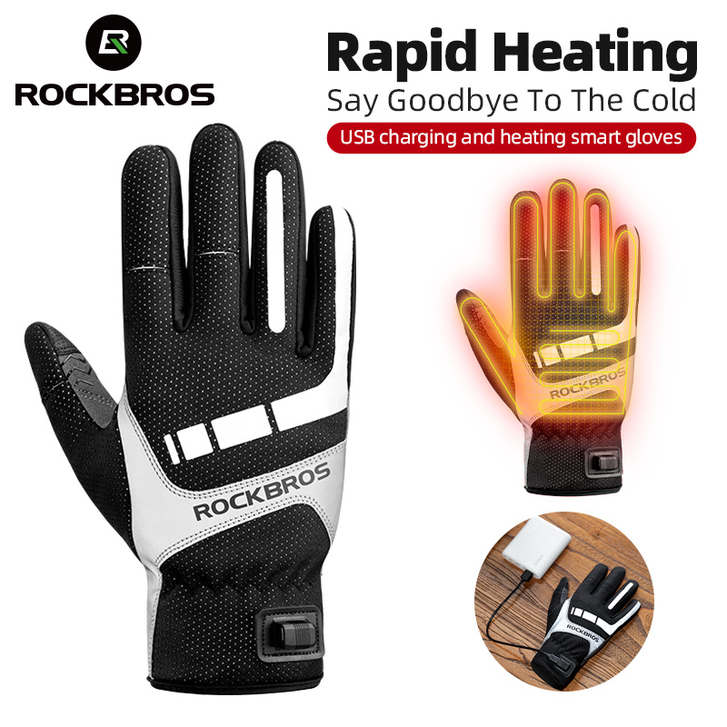 Motorcycle Gear Gloves - ROCKBROS قفاز الشتاء الساخن قفازات ركوب