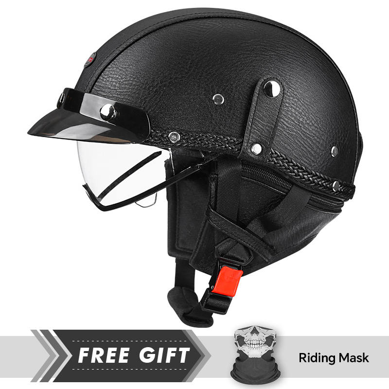 Motorcycle Gear In Store - خوذة نصف دراجة نارية كلاسيكية للرجال