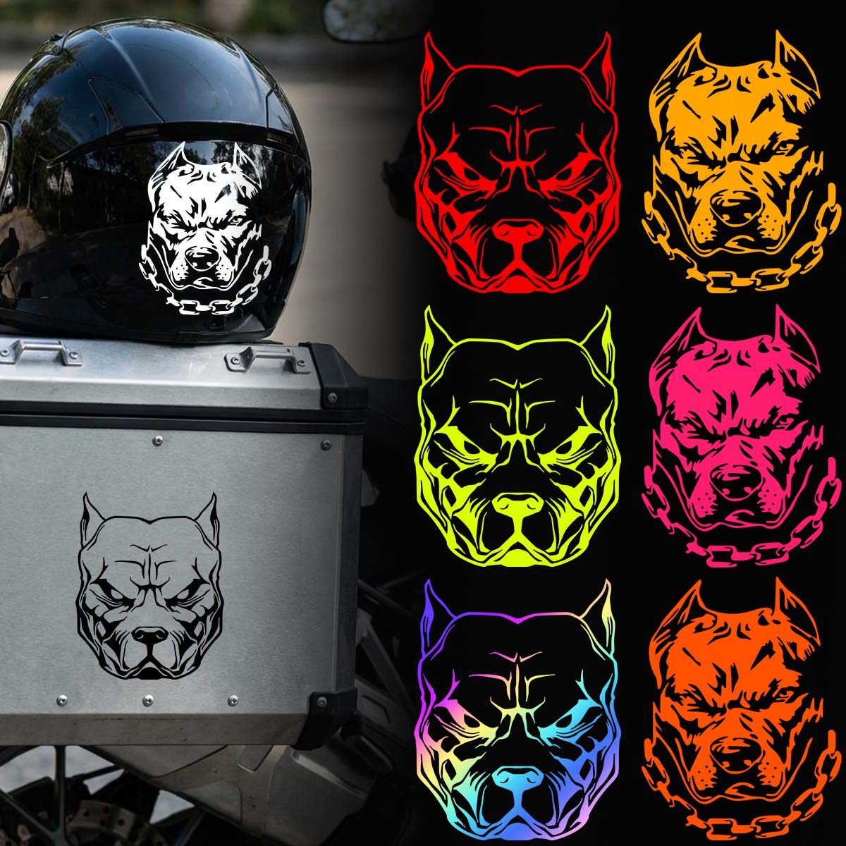 مجموعة من ملصقين متعددي الألوا - مراجعة Motorcycle Gear For Dogs وسعره