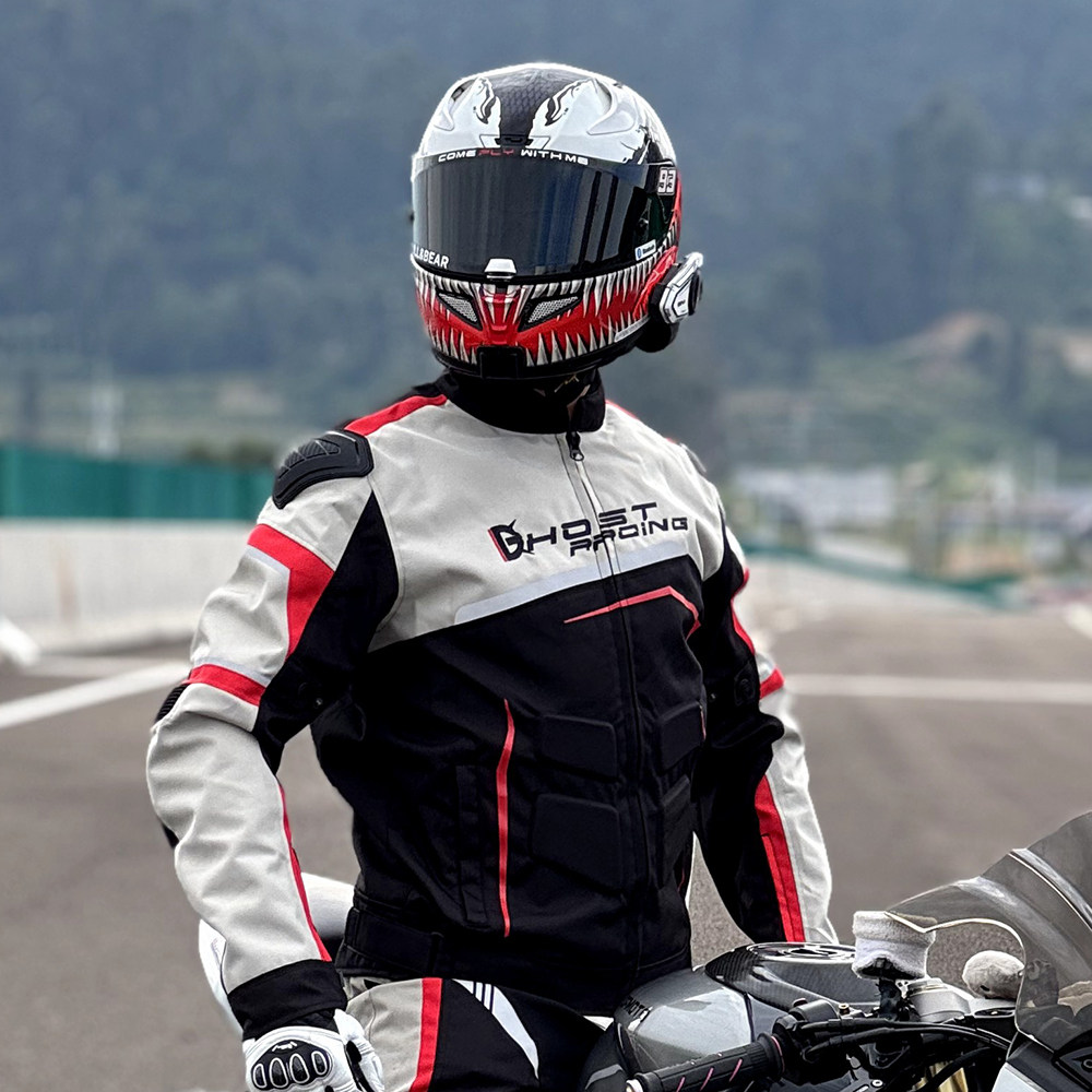 بدلة دراجات نارية للرجال من GH - مراجعة Motorcycle Gear Jacket And Pants وسعره