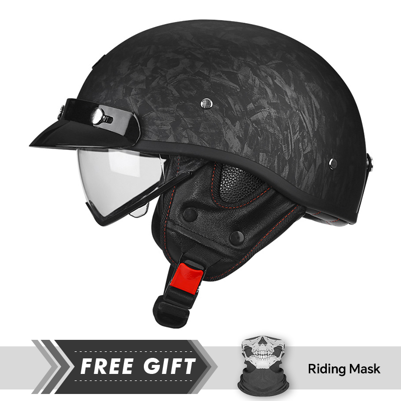 خوذة نصف وجه خوذات الدراجات ال - مراجعة Motorcycle Gear In Store وسعره