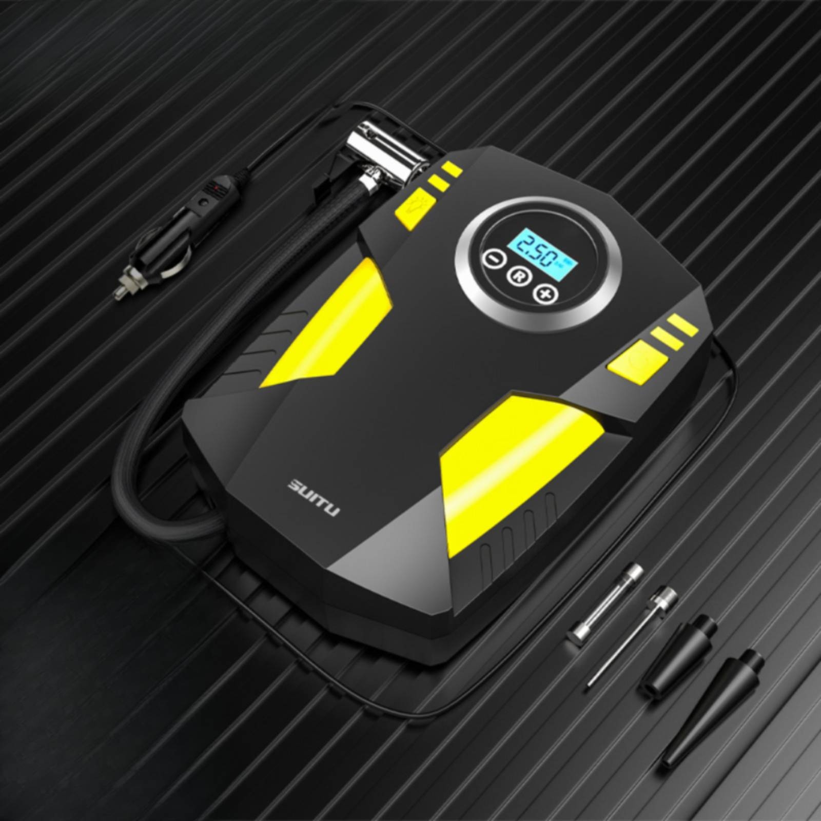 ضاغط هواء محمول مع مقياس ضغط،  - مراجعة Tyre Pressure Gauge وسعره