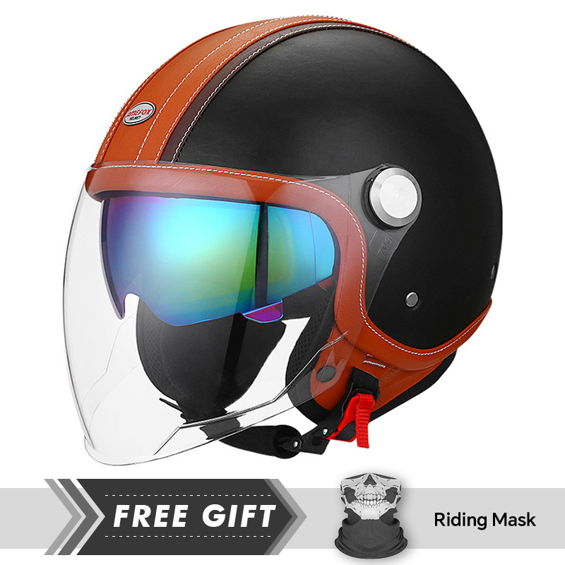 أبيض برتقالي أصلي مفتوح الوجه  - مراجعة Motorcycle Gear In Store وسعره