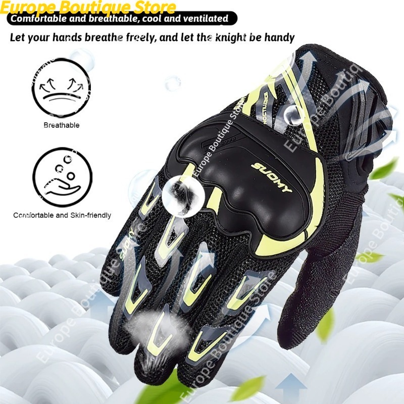 قفازات صيفية رقيقة شبكية قابلة - مراجعة Motorcycle Gear Gloves وسعره