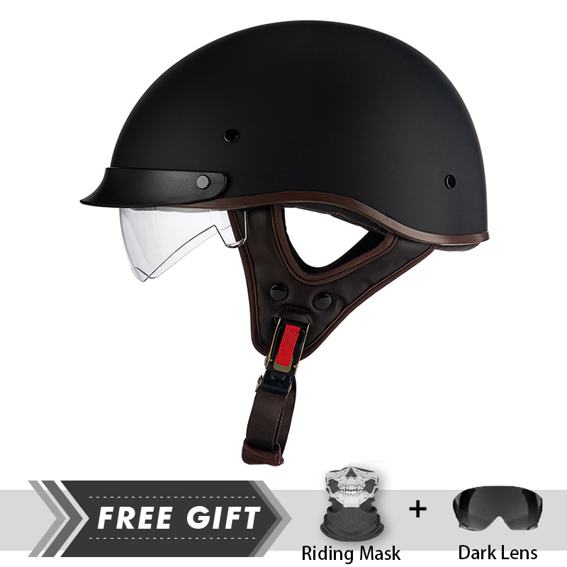 خوذة نصف وجه للدراجات النارية  - مراجعة Motorcycle Gear In Store وسعره