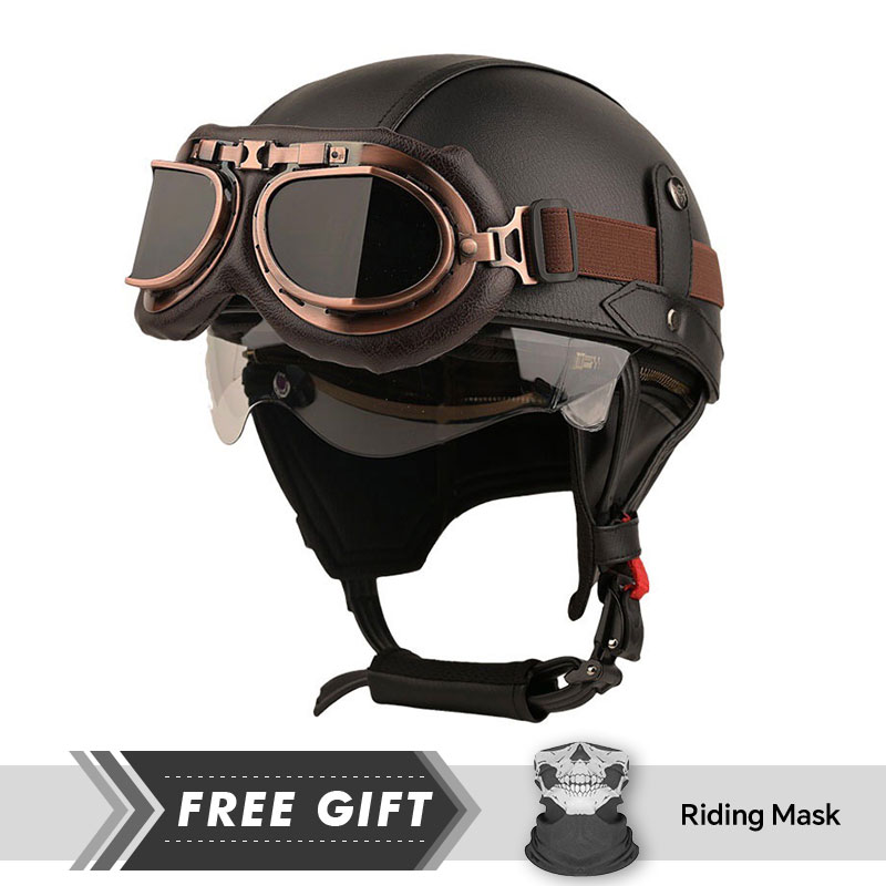 خوذات خفيفة الوزن نصف الوجه لل - مراجعة Motorcycle Gear In Store وسعره
