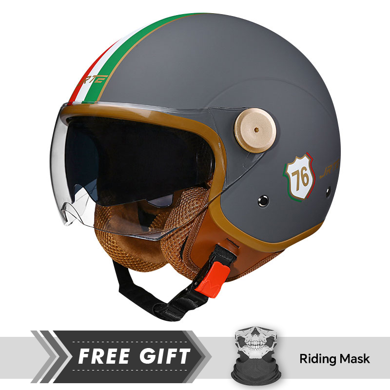 DOT 3/4 مفتوح الوجه خوذات الدر - مراجعة Motorcycle Gear In Store وسعره