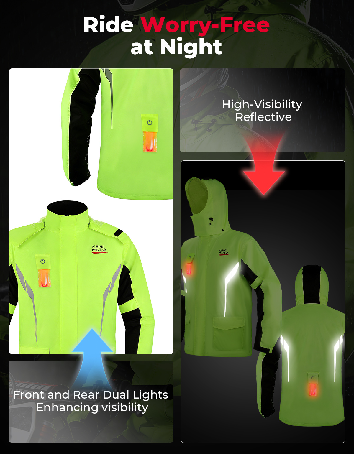طقم معطف واق من المطر للجنسين  - مراجعة Motorcycle Gear Jacket And Pants وسعره