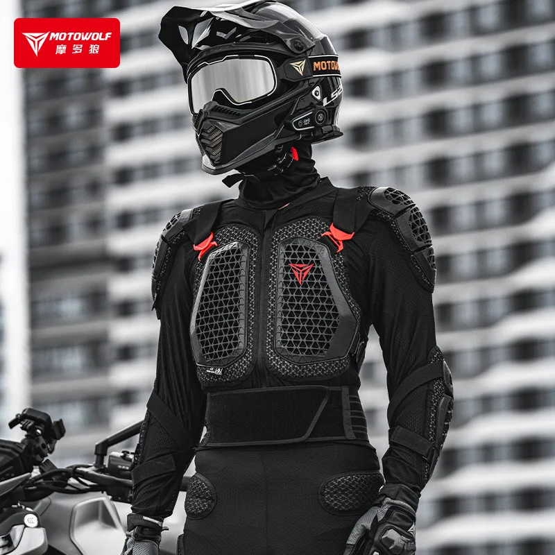 سترة دراجات نارية للرجال مع در - مراجعة Motorcycle Gear Jacket And Pants وسعره