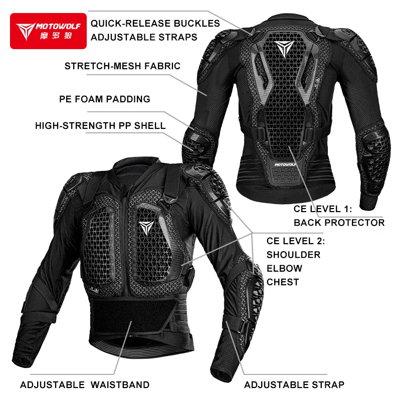 سترة دراجات نارية للرجال مع در - مراجعة Motorcycle Gear Jacket And Pants وسعره