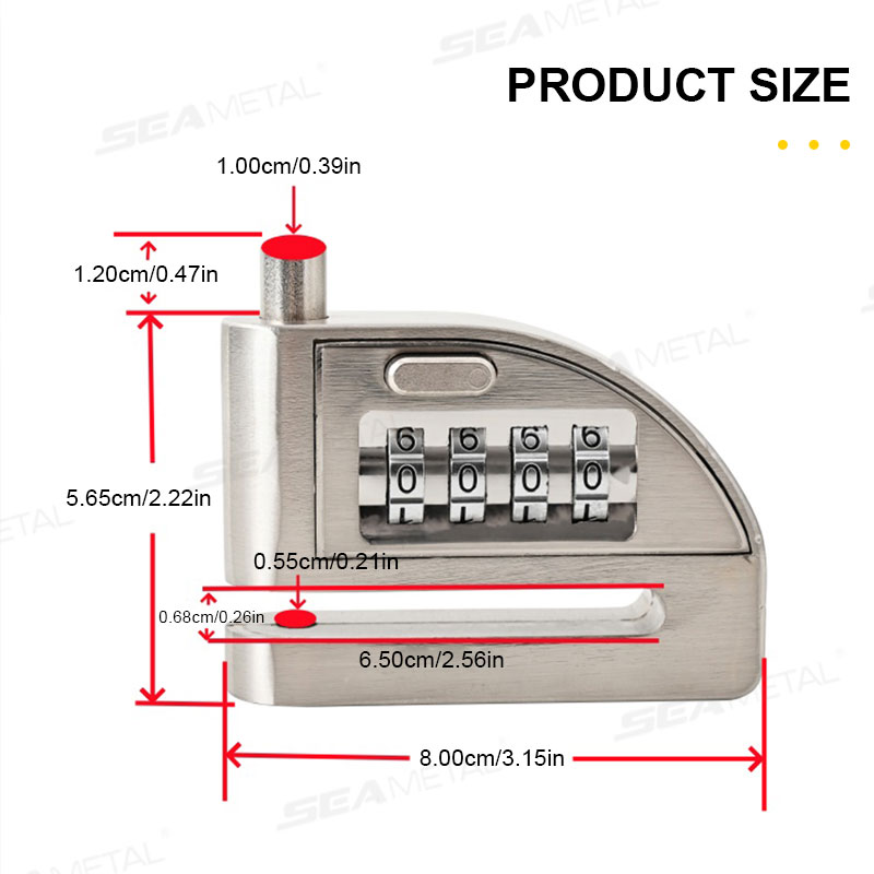SEAMETAL دراجة نارية كلمة المر - مراجعة Disc Lock Brake وسعره