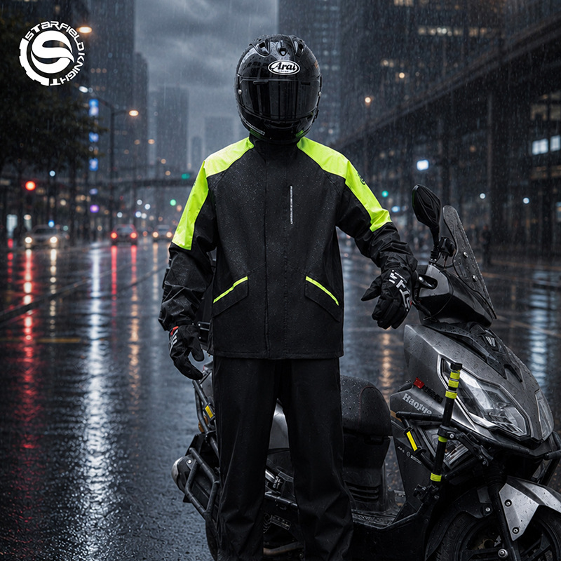 بدلة مطر للرجال والنساء، سترات - مراجعة Motorcycle Gear Jacket And Pants وسعره