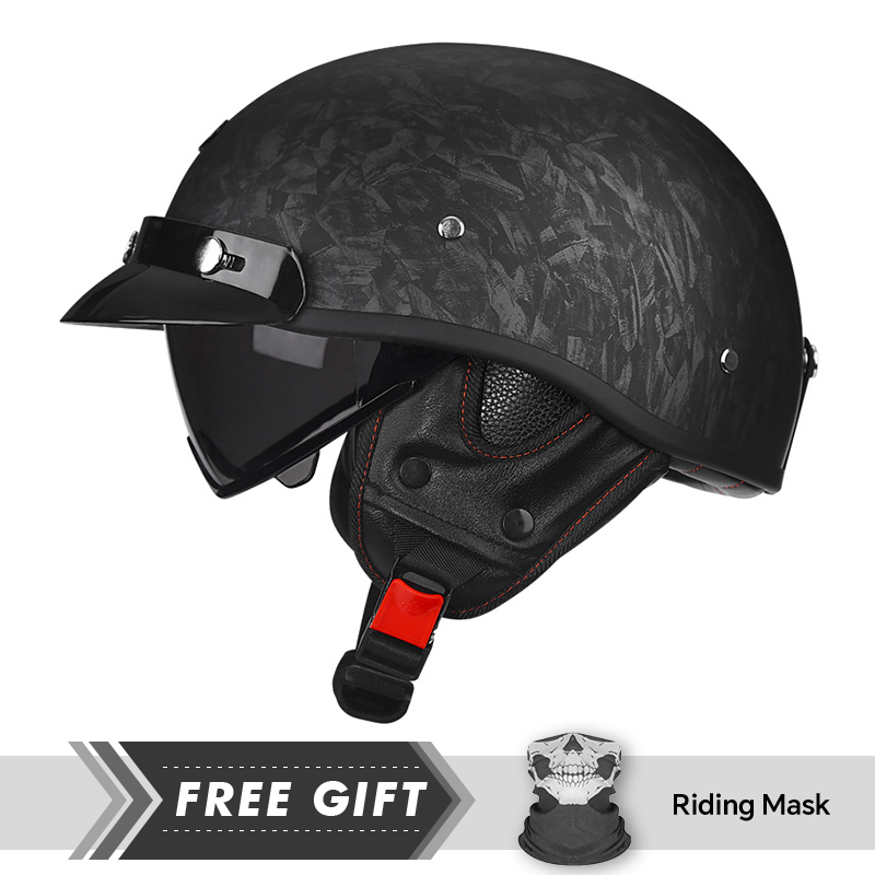 نصف خوذة دراجة نارية DOT ECE 1 - مراجعة Motorcycle Gear In Store وسعره